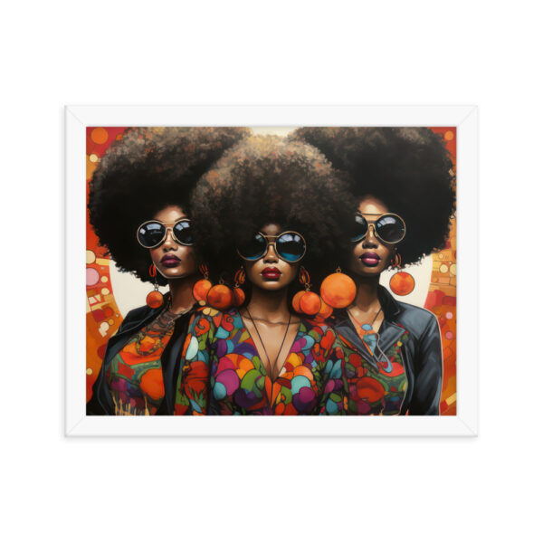 Foxy Sistas Framed poster