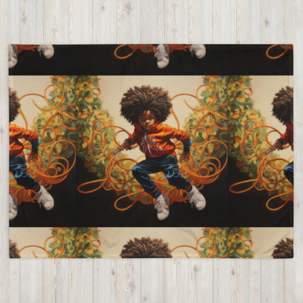 Skipping Boy Throw Blanket