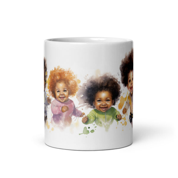 Happy Babies White glossy mug - Image 3