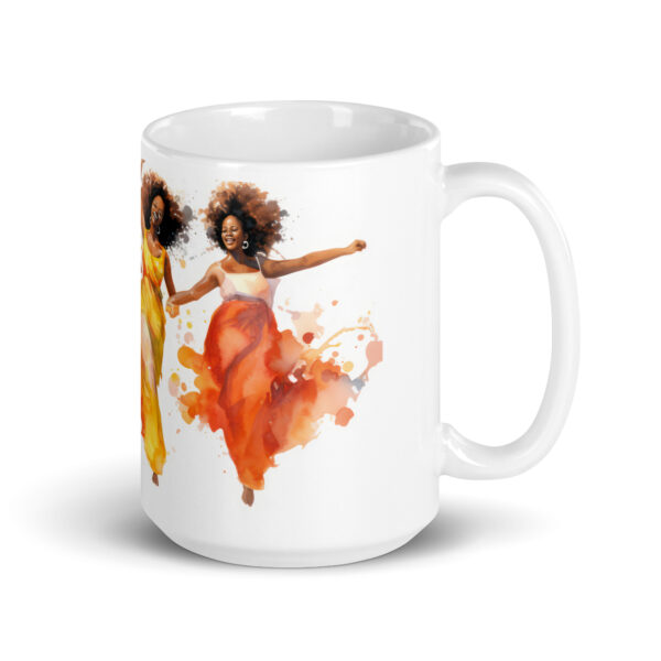 Joyful Sistas White glossy mug